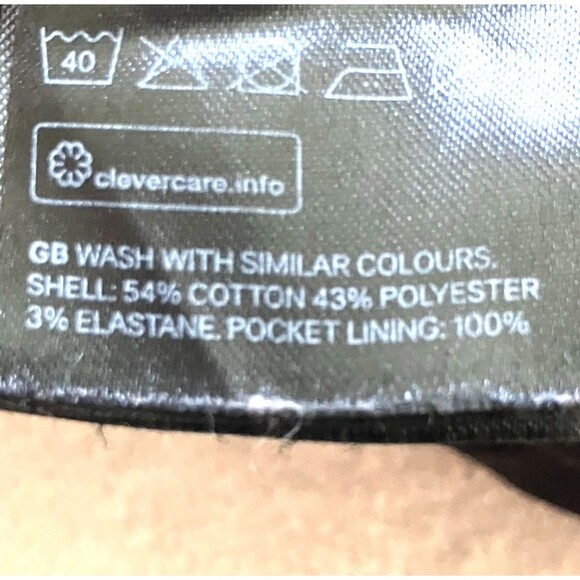 H&M Pants Stretch Flat Straight Skinny Ankle Black 8 Elastic Waist 27-31" - Picture 3 of 16